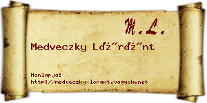 Medveczky Lóránt névjegykártya
